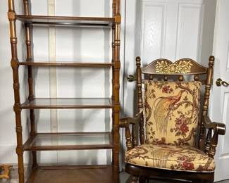 Virginia House Wooden Rocker and Etagere
