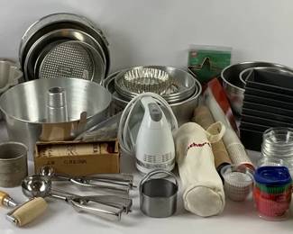 Large Variety Of Baking Supplies Kitchen Aid Hand Mixer 