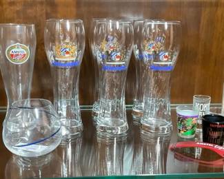 Weihenstephan  Amstel Light Beer Glasses and Martell Cognac Snifters And More