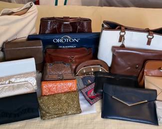 Large Designer  Vintage Handbag   Clutch Lot  Oroton, Giorgio Bernini