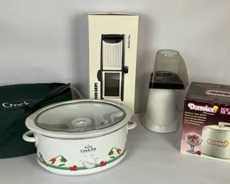 Kitchen Appliance Bundle  Rival CrockPot, Donvier Ice Cream Maker, Mandoline  More