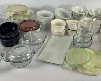 Vintage Pyrex, Anchor Hocking  Glass Storage Container Lot