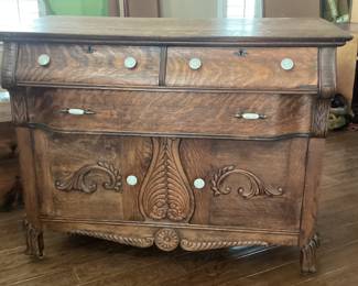 Hand carved solid wood sideboard