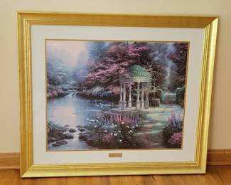 Kinkade Print Garden Of Prayer With COA