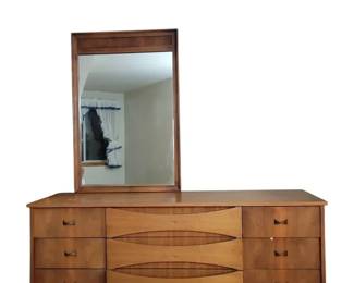 Midcentury Modern Dresser With Mirror 