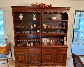 Two China/book cases with storage.