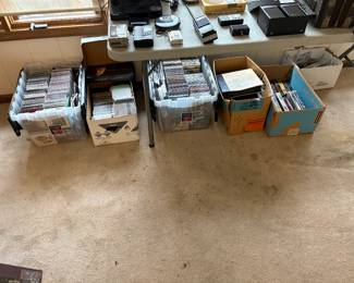 Hundreds of CDs and DVDs
