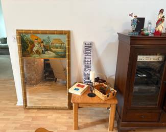 Hand painted oriental mirror