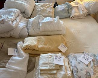 King and Queen sheets, shams, and bed breads