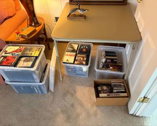 Hundreds of CDs and DVDs