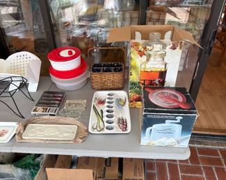 Ice cream freezer and picnic items