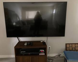 large screen TV and DVD/VCR player