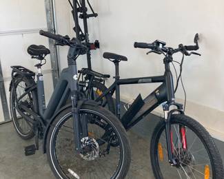 ebikes and bike rack