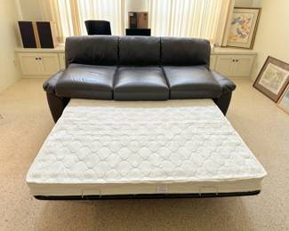 LEATHER PULL OUT SOFA