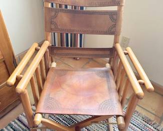 LEATHER DIRECTOR CHAIR