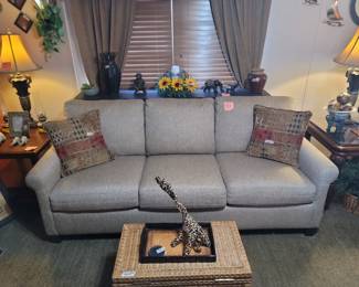 Bassett Hide-a-Bed Sofa (brand new), Sofa Table