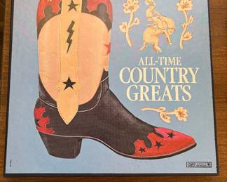 Columbia Special Products (CSP) vinyl box set titled All-Time Country Greats, originally released in 1977. This "Collector's Edition" is a 6-LP compilation featuring various classic country Excellent condition