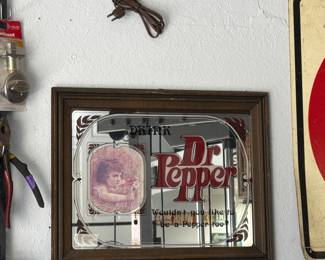 Dr. Pepper mirror sign