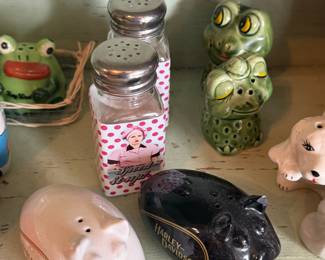 Vintage Frog Set; I Love Lucy Set; Harley Davidson Hog Shaker set 