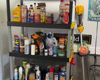 Various cleaners; weed eater