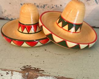 Mexican Sombrero Salt and Pepper Shakers