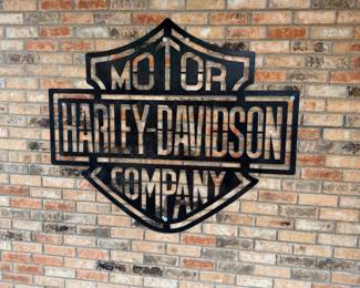 Harley Davidson Black Metal Sign