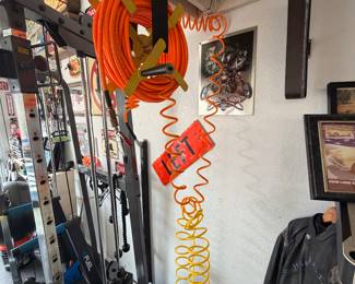 Air compressor hoses and dispenser reel