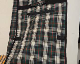 Vintage wheeled tartan bag