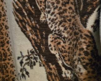 Vintage Biederlack Cheetah Leopard Reversible Blanket