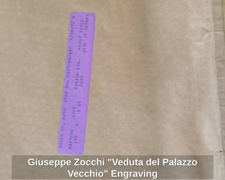 Giuseppe Zocchi Veduta del Palazzo Vecchio Engraving second image