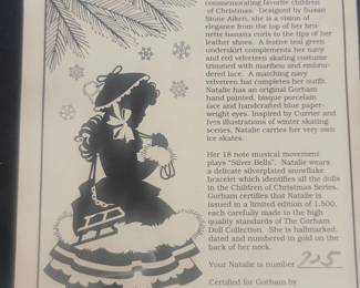 Gorham Natalie Doll from The Children of Christmas Collection fourth image