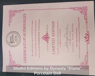 Studio Editions by Dynasty Diana Porcelain Doll third image