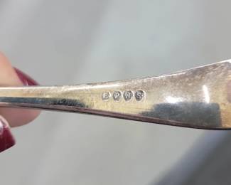 Victorian EPNS Serving Spoon with Engraved Handle and Pierced Bowl second image