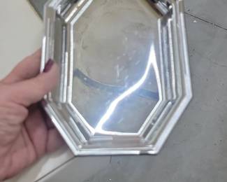 Octagonal Stainless Steel Tray by Jean Couzon