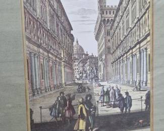 Giuseppe Zocchi Veduta del Palazzo Vecchio Engraving third image