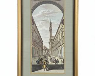 Giuseppe Zocchi Veduta del Palazzo Vecchio Engraving fourth image