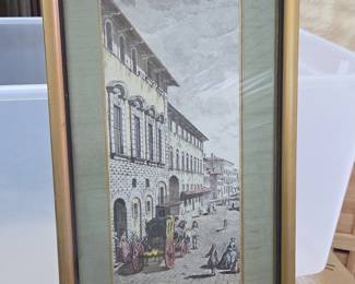 Italian Street Scene Print by Giuseppe Zocchi