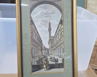 Giuseppe Zocchi Veduta del Palazzo Vecchio Engraving