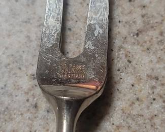 Vintage D. Peres Solingen Silver Plated Carving Fork third image