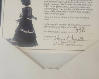 Gorham Your Valentine Lady Porcelain Doll  Felicia second image