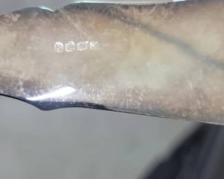 Silver Plated Butter Knife with Engraved Blade and Shell Motif Handle third image