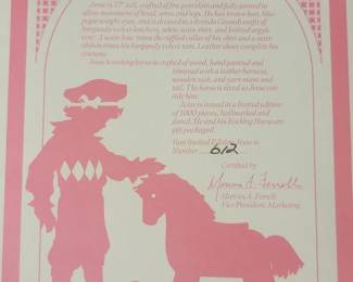 Gorham Jesse with Rocking Horse Limited Edition Doll fourth image