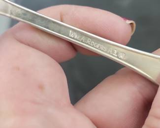 WM. A. Rogers Silverplate Serving Fork  Scroll and Beaded Edge Pattern second image