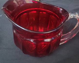 Viking Georgian Ruby Red Glass Pitcher