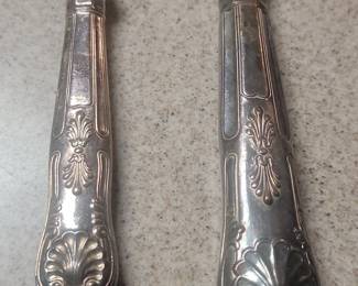 Antique Silver Fish Fork and Knife Set third image