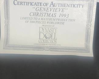 Genevieve Christmas Doll by Dynasty Collection second image