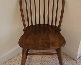 Solid Oak Bowback Windsor Style Armchair