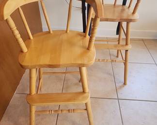 Wooden High Chair with Safety Strap qty 2