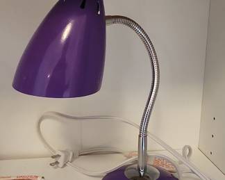 Purple Gooseneck Desk Lamp