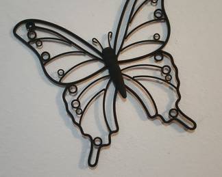 Black Metal Butterfly Wall Art